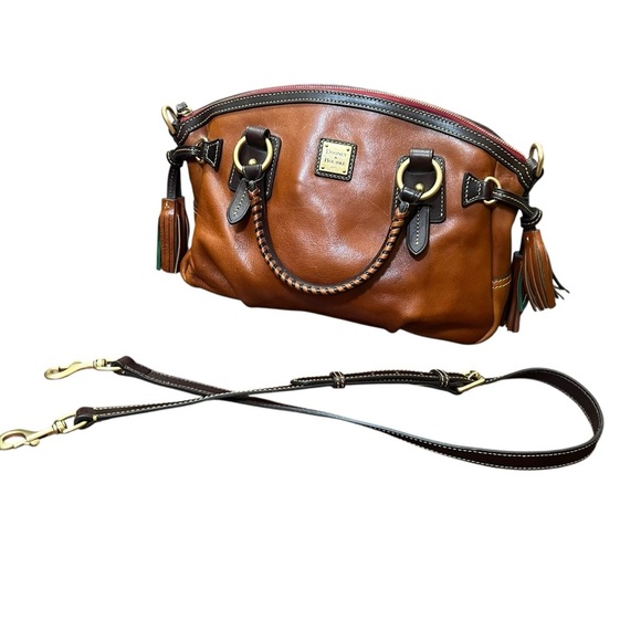 Dooney & Bourke Florentine Toledo Medium Mail Bag Satchel Chestnut Brown Leather - Picture 9 of 16